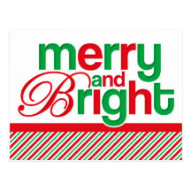 Merry And Bright Postcard