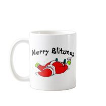 Merry Blitzmas Drunk Santa mugs