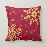Merry & Bright Christmas Holiday Snowflake Bendel Pillows