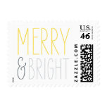 Merry & Bright Christmas postage