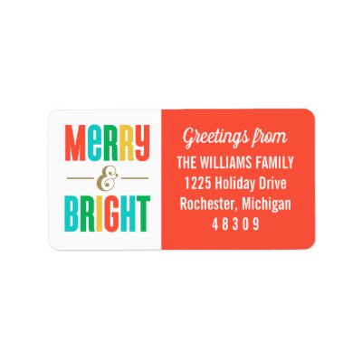 Merry & Bright | Holiday Address Labels