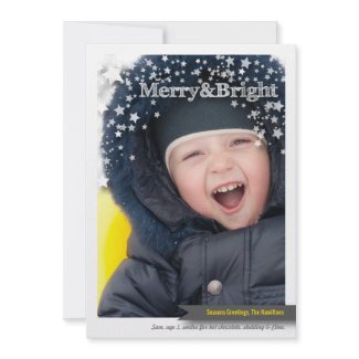 Merry &amp; Bright Holiday Photo Card for Christmas