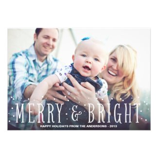 MERRY & BRIGHT SNOWFALL | HOLIDAY PHOTO CARD