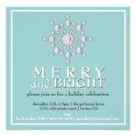 Merry & Bright Sparkle Snowflake Holiday Party Announcement