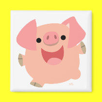 Merry Cartoon Pig magnet