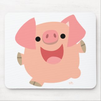 Merry Cartoon Pig mousepad mousepad