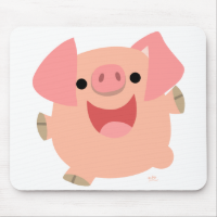 Merry Cartoon Pig mousepad