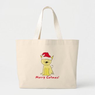 Merry Catmas tote bag