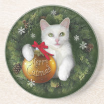 Merry Catmas coasters