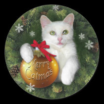 Merry Catmas gift tag stickers