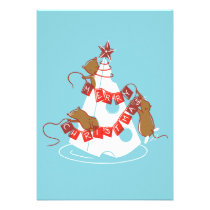 Merry Cheesemas Holiday Party Invites invitations