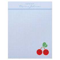 Merry Cherry Kawaii Stationery Large letterhead by megakawaii Merry Cherry Kawaii Stationery Large letterhead