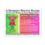 Merry Cherry Mistle-Tini Christmas Martini Recipe Postcard