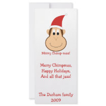 Merry Chimpmas! Christmas gifts rack cards