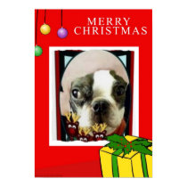 MERRY CHIRSTMAS BOSTON CARD LOOK posters