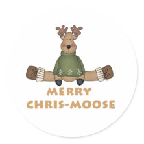 Merry Chris-Moose stickers