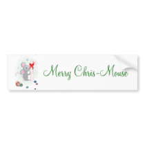 Merry Chris-Mouse bumper stickers by RankinOriginals Merry Chris-Mouse bumper stickers