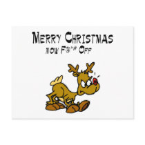 Merry Chrismas Now F*ck Off postcards