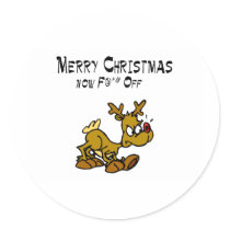 Merry Chrismas Now F*ck Off stickers