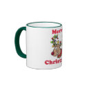 Merry Chrismas Reindeer in lights Mug by treasurehutch Merry Chrismas Reindeer in lights Mug