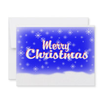 MERRY CHRISTMAS 1 BLUE invitations