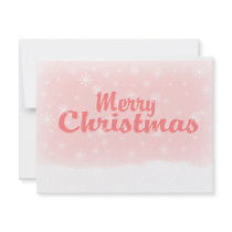 MERRY CHRISTMAS 1 PINK invitations