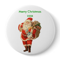 Merry Christmas 2008 Santa Button