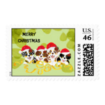 Merry Christmas - 4 Australian Shepherd Puppies Postage