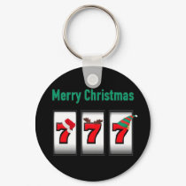 Merry Christmas 777 Keychain by vegasdusoleil Merry Christmas 777 Keychain