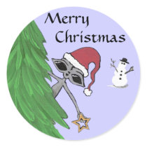 Merry Christmas Alien stickers by Quantum_Art_Nerd Merry Christmas Alien stickers