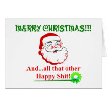 "Merry Christmas & all that other Happy Shit" cards