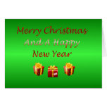 Merry Christmas And A Happy New Year Card cards
