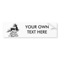 Merry Christmas and Hanukkah bumper stickers by Shirtuosity Merry Christmas and Hanukkah bumper stickers