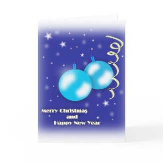 Merry Christmas and Happy New Year card card