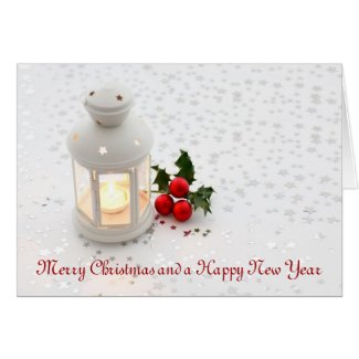 Merry Christmas and Happy New Year lantern Cards
