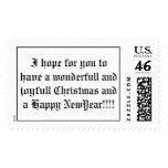 Merry Christmas and Happy New Year Stamps