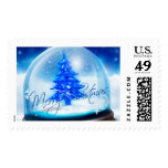merry christmas and happy new year postage stamp
