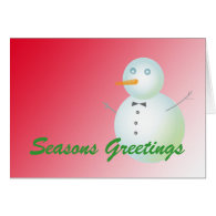 Merry Christmas and Happy New Year, snowman Greeting Card
