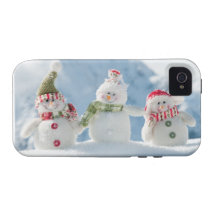 Merry Christmas and Happy New Year Snowmen Case-Mate iPhone 4 Cover