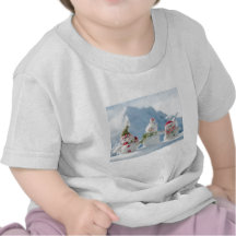 Merry Christmas and Happy New Year Snowmen Tees