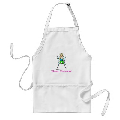 Merry Christmas Angel Apron by rosewood_designs