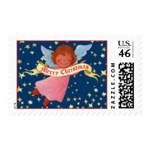 Merry Christmas Angel Postage