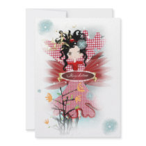 Merry christmas angel snow whimsy party invitation by Rupydetequila Merry christmas angel snow whimsy party invitation