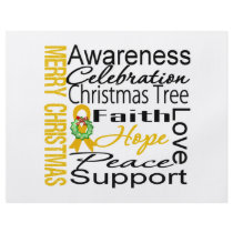 Merry Christmas Appendix Cancer Ribbon Collage Personalized Flyer