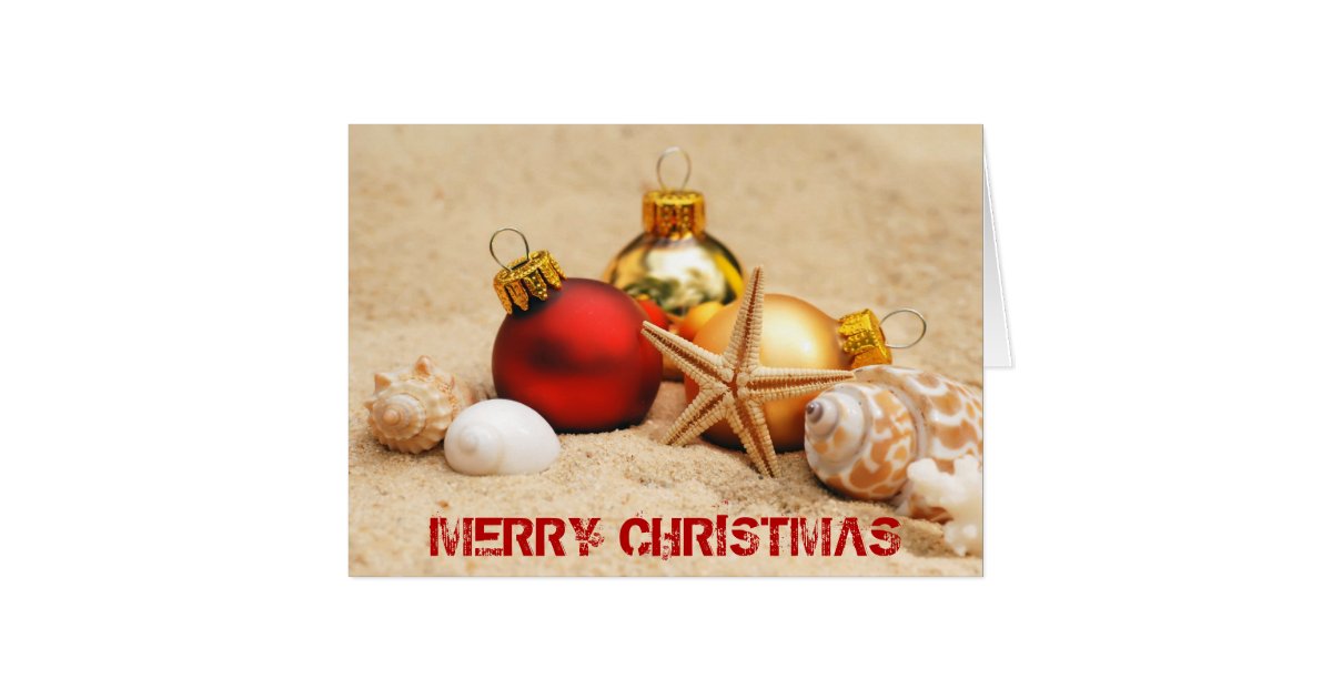 Merry Christmas At the Beach Card | Zazzle