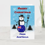 Merry Christmas Australia Snowman