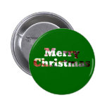 Merry Christmas Bacon Print Pinback Button
