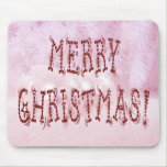 Merry Christmas Bauble and Stars Font mousepads