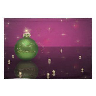 Merry Christmas Bauble - Placemat Cloth Place Mat