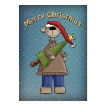 Merry Christmas Bear business cards by Christmas_Store Merry Christmas Bear business cards